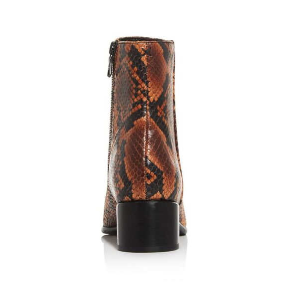 RAG & BONE Womens Golden Brown Snake Aslen Block Heel Leather Heeled Boots 36.5 - Picture 2 of 4